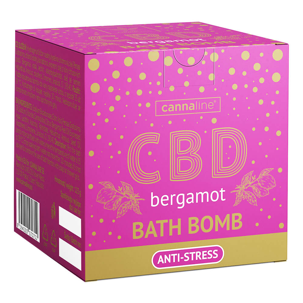 Cannaline Anti-Stress Bergamot | Bath Bomb | 100mg CBD