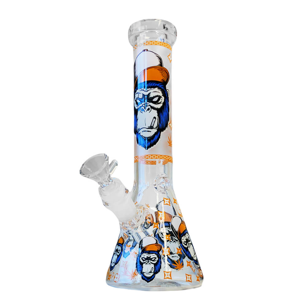 Selvlysende Glas Bong Orange Gorilla 25cm