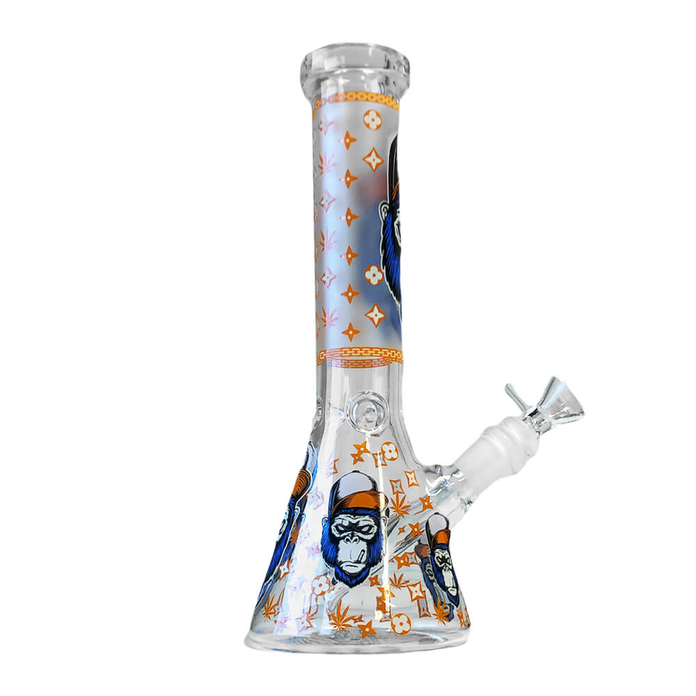 Selvlysende Glas Bong Orange Gorilla 25cm