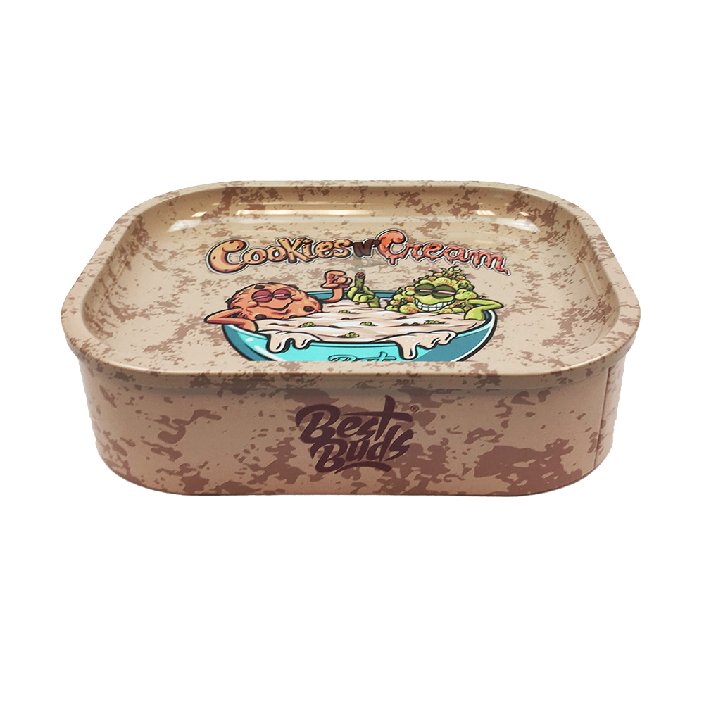 Metal Rolling Tray med opbevaring | Cookies and Cream