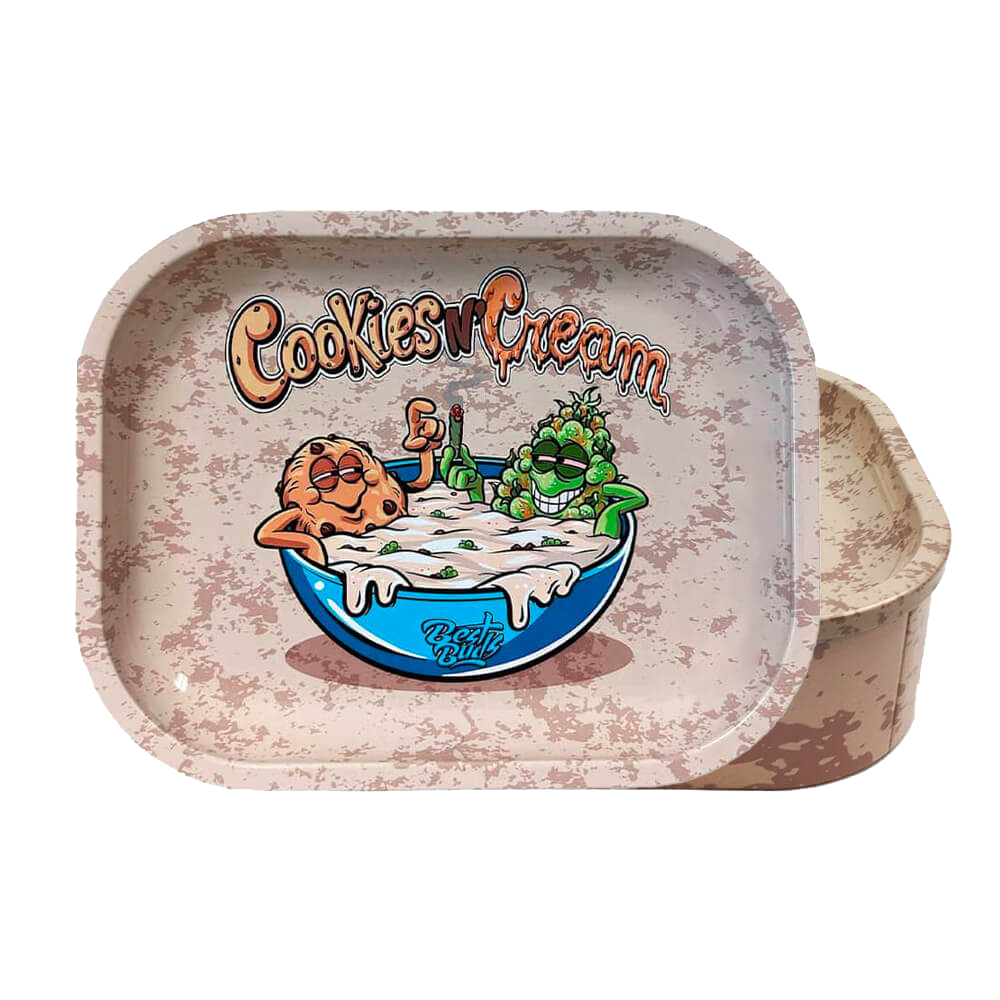 Metal Rolling Tray med opbevaring | Cookies and Cream