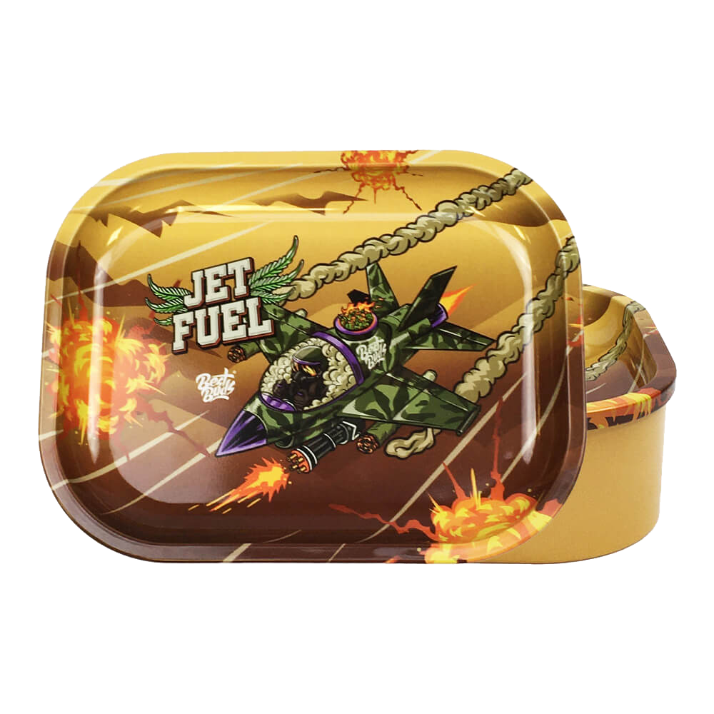 Metal Rolling Tray med opbevaring | Jet Fuel