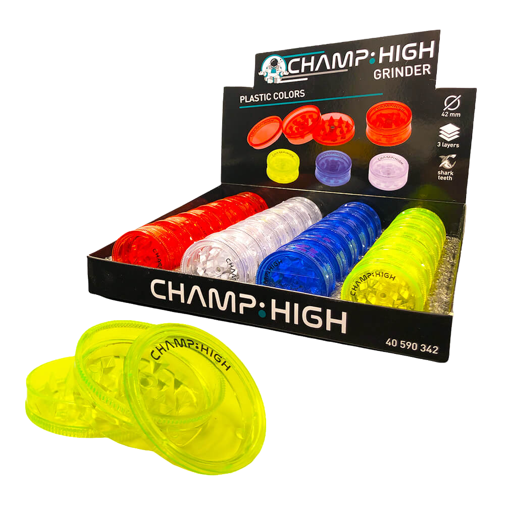 Champ High | Mini Plastic Grinder 3 Parts – 42mm