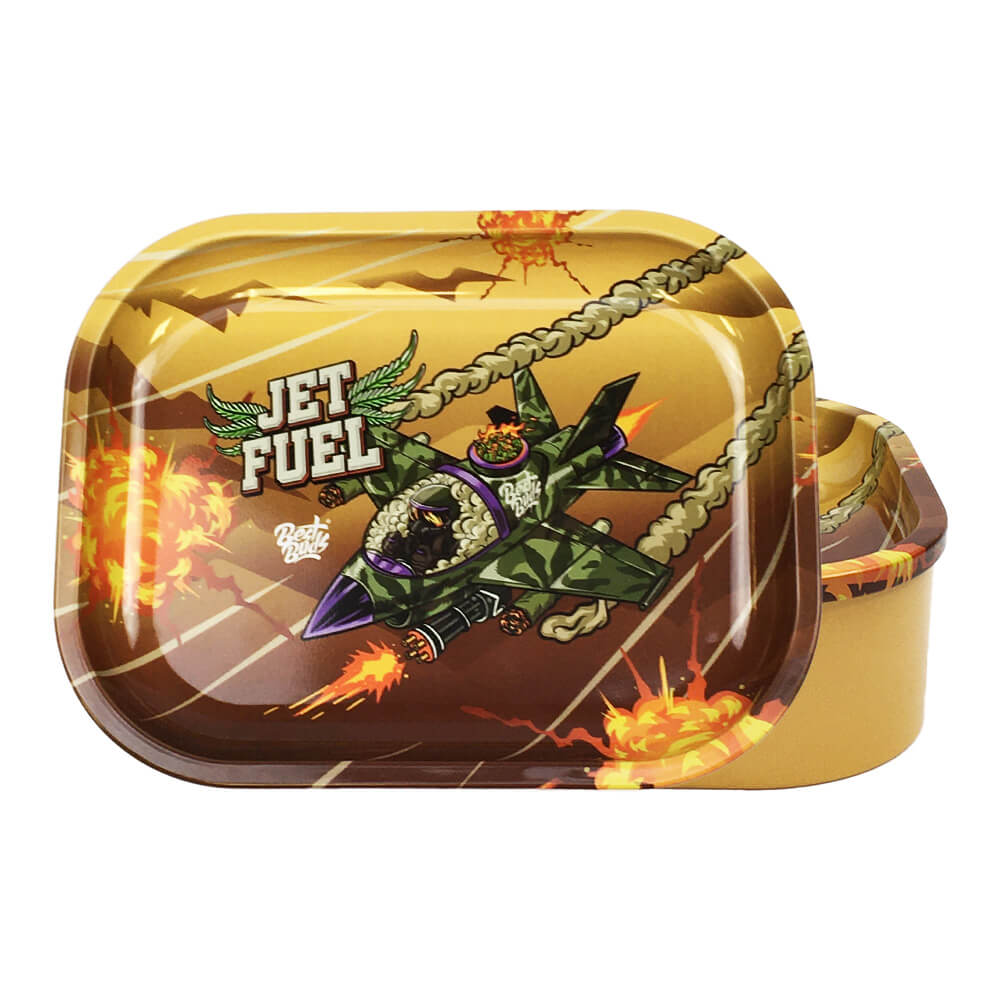 Metal Rolling Tray med opbevaring | Jet Fuel