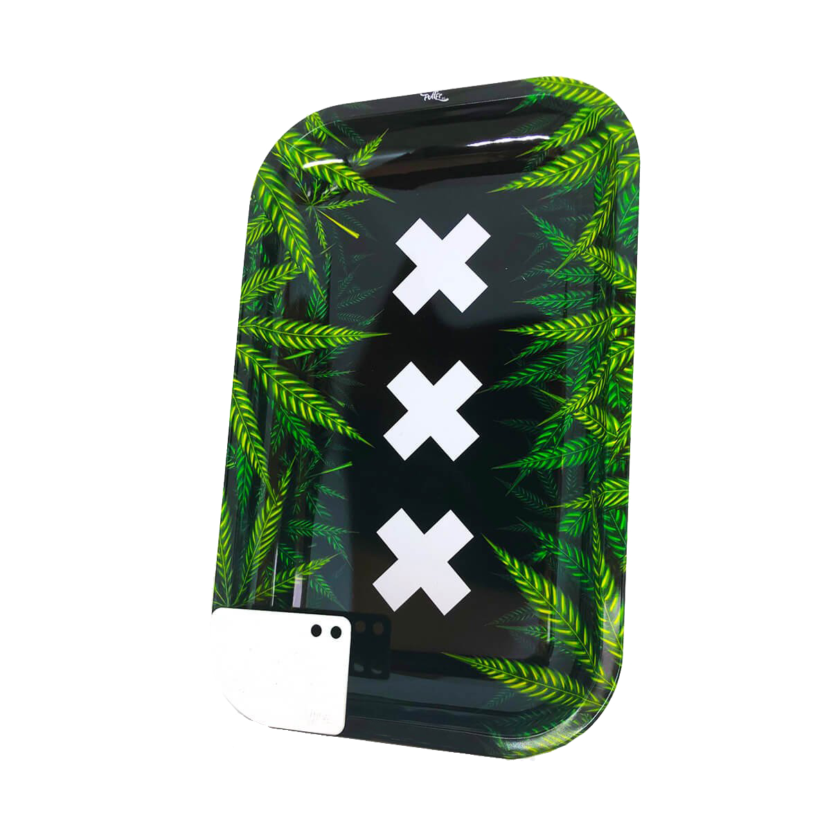 XXX Amsterdam Large Metal Rolling Tray + Magnetisk Grinder Kort