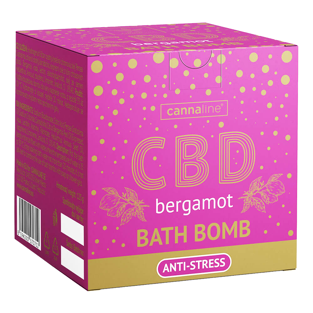 Cannaline Anti-Stress Bergamot | Bath Bomb | 100mg CBD