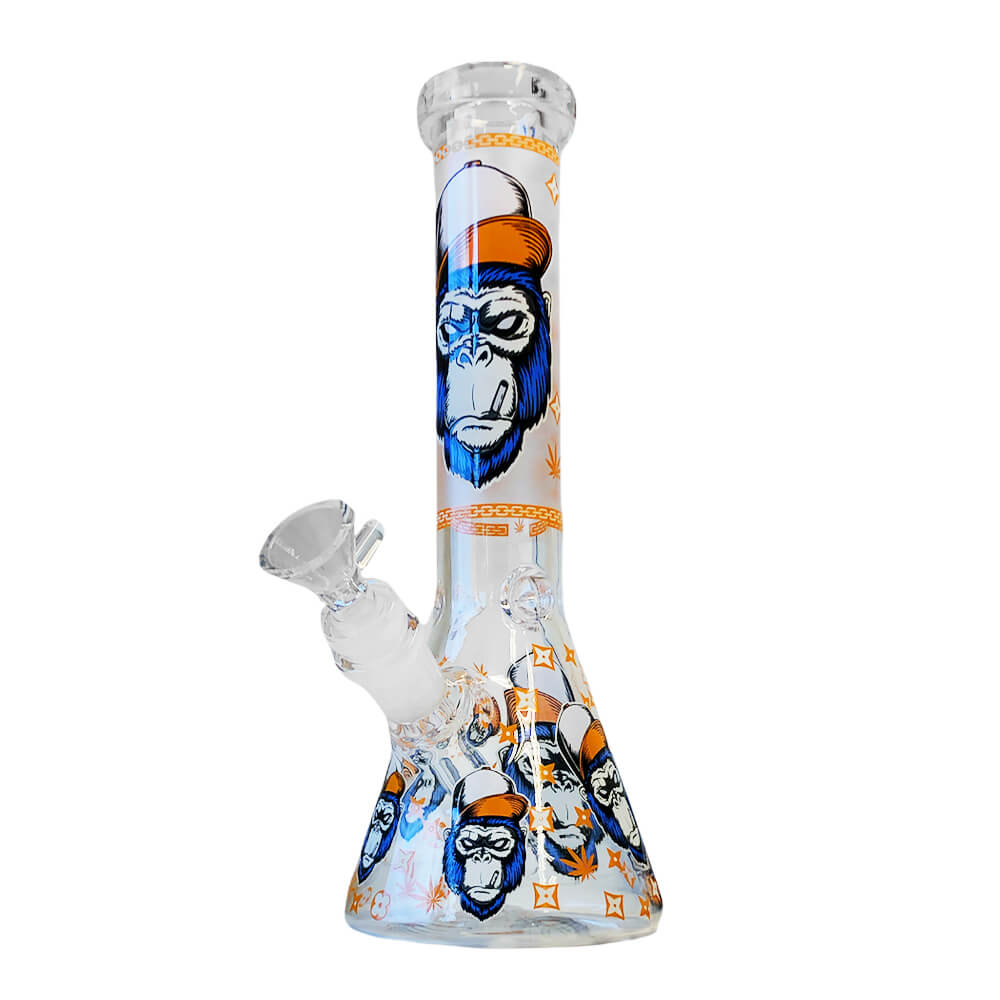 Selvlysende Glas Bong Orange Gorilla  25cm