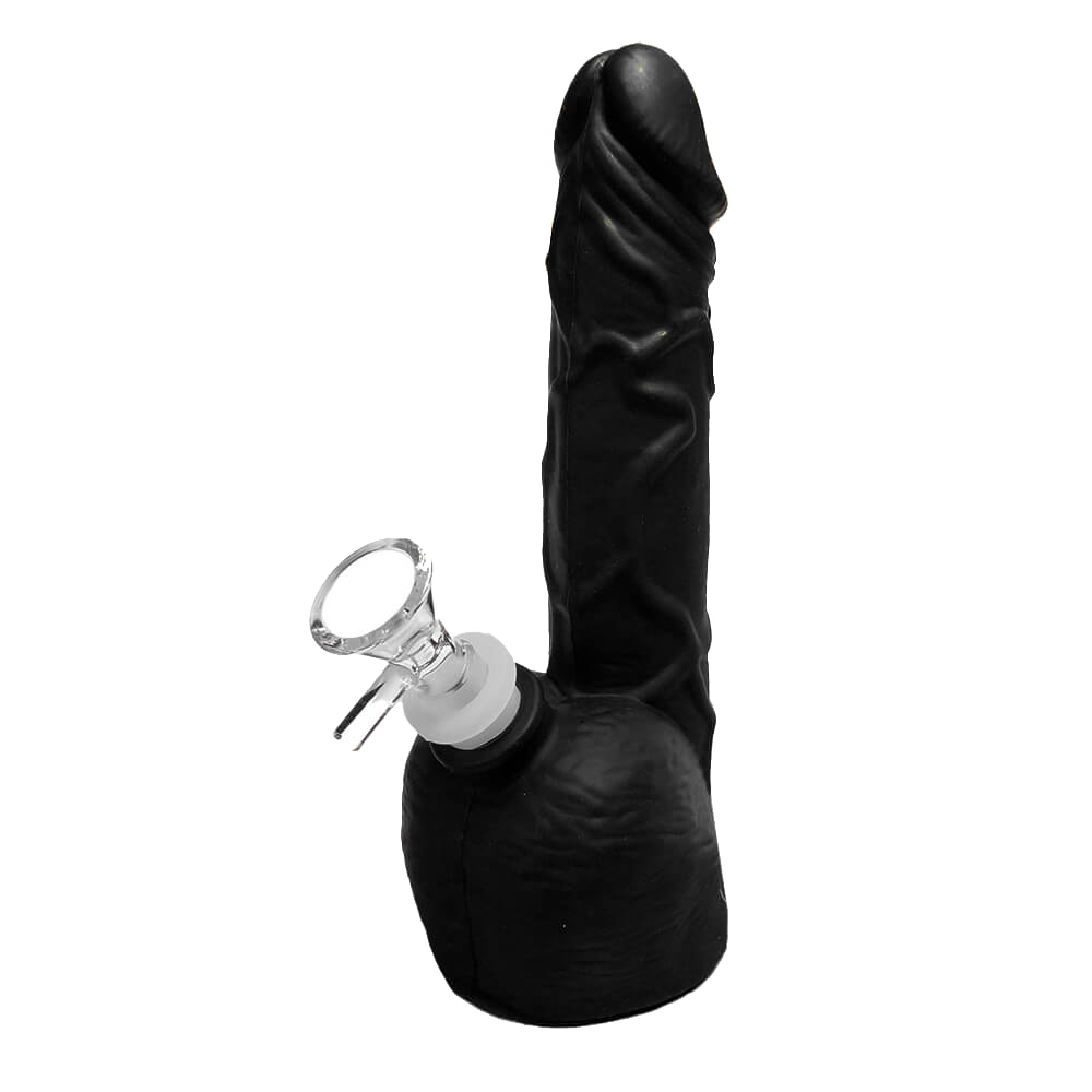 Silicone | 20 CM Sort Penis Bong